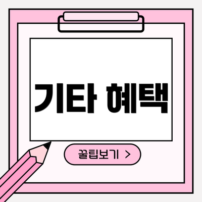기타 혜택