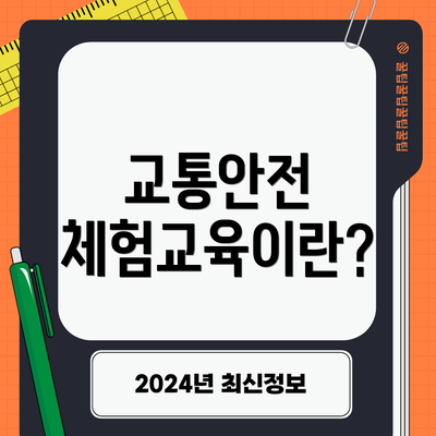 교통안전 체험교육이란?