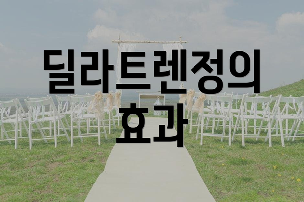 딜라트렌정의 효과