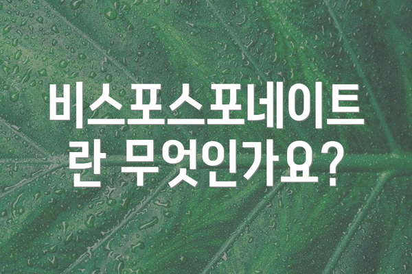 비스포스포네이트란 무엇인가요?