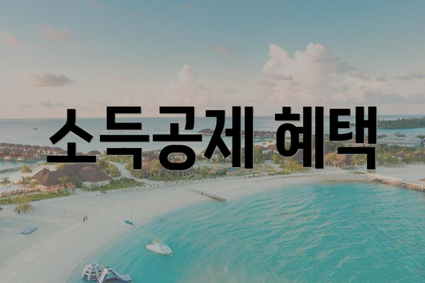소득공제 혜택