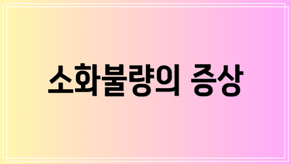 소화불량의 증상