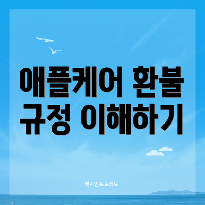 애플케어 환불 규정 이해하기