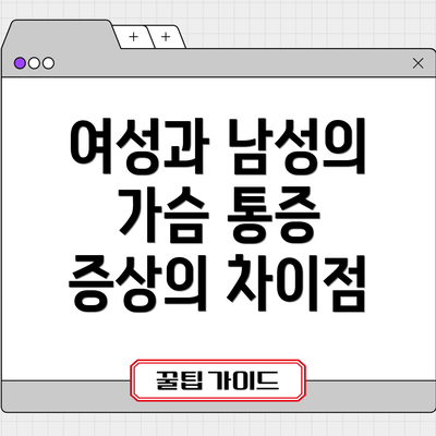 여성과 남성의 가슴 통증 증상의 차이점