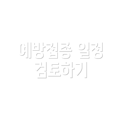 예방접종 일정 검토하기
