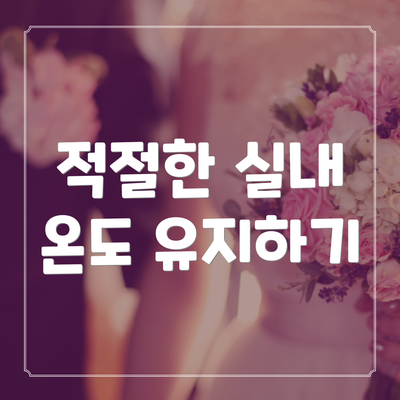 적절한 실내 온도 유지하기