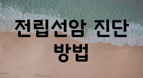 전립선암 진단 방법