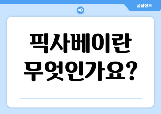 픽사베이란 무엇인가요?