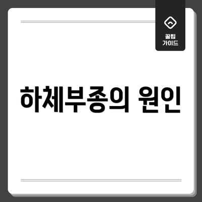 하체부종의 원인