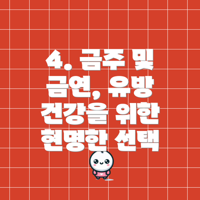 4. 금주 및 금연, 유방 건강을 위한 현명한 선택